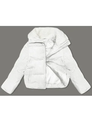 Dámska manšestrová bunda J Style White (5M3230-281)