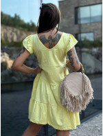 Svetložlté bavlnené šaty s volánmi od MAYFLIES