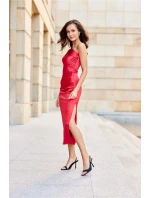 Večerné šaty SUK0438 červené - Roco Fashion
