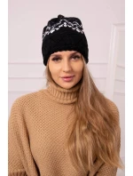 Dámska čiapka Kira K374 black+white