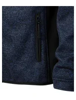 Ležérna softshellová bunda pánska pletená modrá Ležérna softshellová bunda pánska pletená modrá