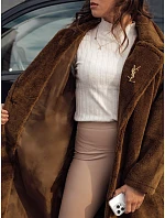Dámsky zimný kabát GLAMFUR s dlhou ťavou kožušinou FashionStreet TY4699 Dámsky zimný kabát GLAMFUR s dlhou ťavou kožušinou FashionStreet TY4699