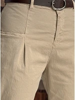 Dámske bavlnené nohavice CHINOSKA dark beige FashionStreet UY2556 Dámske bavlnené nohavice CHINOSKA dark beige FashionStreet UY2556