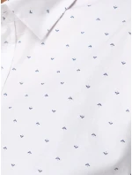 Pánska biela vzorovaná košeľa slim fit FashionStreet DX2699