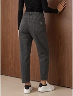 Dámske džínsy Mom Fit s vysokým pásom, tmavošedé, FashionStreet UY3209 Dámske džínsy Mom Fit s vysokým pásom, tmavošedé, FashionStreet UY3209