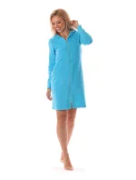 Dámsky župan Bari s kapucňou 3864 blue atoll - Vestis