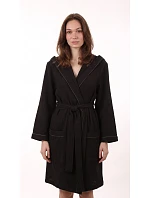 Dámsky vaflový župan s kapucňou Vestis Saimaa Black Beauty