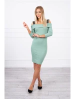 Šaty so širokými ramienkami tmavo mätové Šaty so širokými ramienkami tmavo mätové