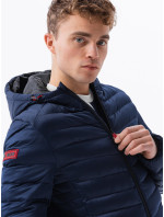 Pánska bunda Ombre Jacket C368-1 Námornícka modrá