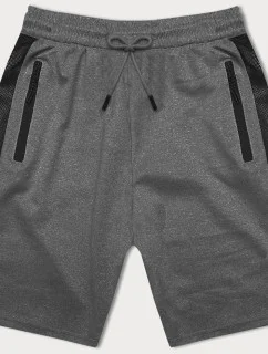 Pánske krátke šortky s reflexnými vložkami tmavosivé (8K280-5)