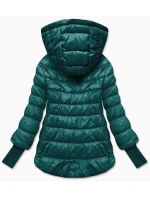 Dámska krátka bunda s pletenými rebrovanými manžetami námornícka (P22/P3-6636-56)