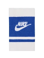 Nike Everyday Elevated Crew 3 páry bielych a modrých ponožiek IM7949 904