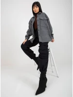 Košeľa DN KS 4005.99P tmavo šedá