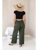 Široké nohavice khaki Široké nohavice khaki