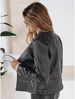 Dámska kožená bunda TY5201 čierna - FashionStreet