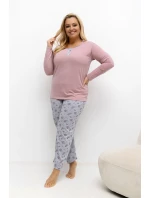 Pohodlné pyžamo pre plnoštíhly model 221196 Forever Pink Pohodlné pyžamo pre plnoštíhly model 221196 Forever Pink