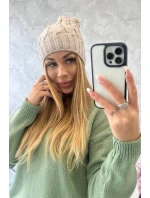 Fleecová čiapka Iwona K221 beige Fleecová čiapka Iwona K221 beige