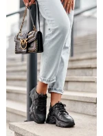 Robustné dámske športové tenisky Black Toderus