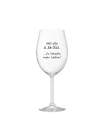 PRÝ VĚK JE JEN ČÍSLO - čirá sklenice na víno 350 ml