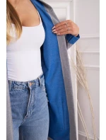 Dvojfarebná pláštenka s kapucňou nevädza + sivá