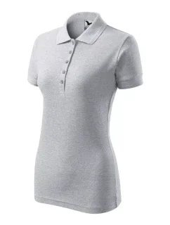 Dámska polokošeľa Pique svetlosivá melír