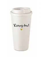 KRÁSNY DEŇ! - biely termohrnček 475 ml