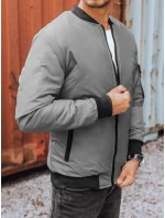 Pánska bunda bomber graphite FashionStreet TX3824 Pánska bunda bomber graphite FashionStreet TX3824