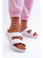 Dámske penové papuče s prackami biele Luciene