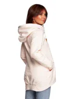 Dámsky sveter s kapucňou B249 - BE