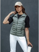 Dámska prešívaná vesta so stojačikom STYLISHZ zelená FashionStreet TY4448 Dámska prešívaná vesta so stojačikom STYLISHZ zelená FashionStreet TY4448