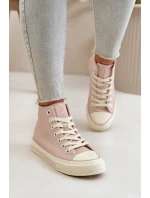 Dámske zateplené tenisky z eko kože Pink Big Star Dámske zateplené tenisky z eko kože Pink Big Star
