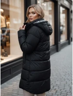 Dámska obojstranná bunda PURRBREEZ dlhá prešívaná bunda s kapucňou čierna FashionStreet TY4661 Dámska obojstranná bunda PURRBREEZ dlhá prešívaná bunda s kapucňou čierna FashionStreet TY4661