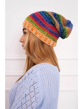 Krystyna fleecová čiapka K207 nevädza + oranžová