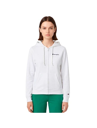 Dámska mikina Champion s kapucňou na zips biela 118406 WW001 Dámska mikina Champion s kapucňou na zips biela 118406 WW001