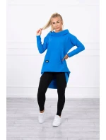 Mikina s kapucňou s dlhým chrbtom nevädza