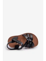 Dziecięce Sandałki Zapinane Na Rzep Czarne Marimona