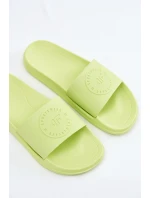 Damskie Klapki 4FMM00FFLIF045-45S Limonkowe