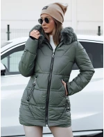 Dámska zimná bunda s kapucňou KRISTA zelená FashionStreet TY4729 Dámska zimná bunda s kapucňou KRISTA zelená FashionStreet TY4729