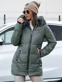 Dámska zimná bunda s kapucňou KRISTA zelená FashionStreet TY4729