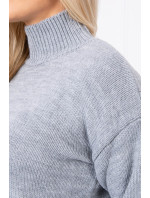 Polovičný sveter s rolákom sivý