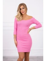 Pruhované priliehavé šaty vo svetlo ružovej farbe Pruhované priliehavé šaty vo svetlo ružovej farbe