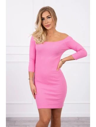 Pruhované priliehavé šaty vo svetlo ružovej farbe Pruhované priliehavé šaty vo svetlo ružovej farbe