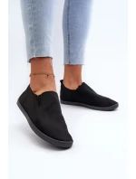 Damskie Tenisówki Trampki Slip-On Czarne Lovinia