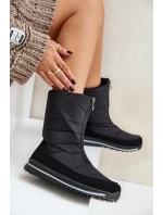 Damskie Śniegowce Z Suwakiem Progress PROGJ-22-130 Czarne