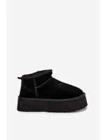 Ženské sněhule z přírodního semiše černé Mairene