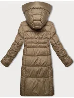 Dámska zimná bunda s kontrastnou podšívkou Glakate beige (LU-238152#)