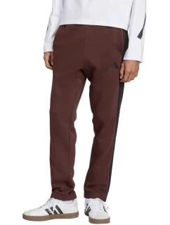 Pánske tričko adidas Essentials 3-Stripes Fleece Brown JX0713