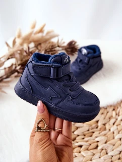 Detské zateplené vysoké topánky Dark Blue Clafi