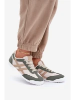 Niskie Tenisówki Trampki Damskie Beżowo-Zielone Eezore