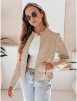 Dámska kožená bunda ROCKMISS beige FashionStreet TY5215